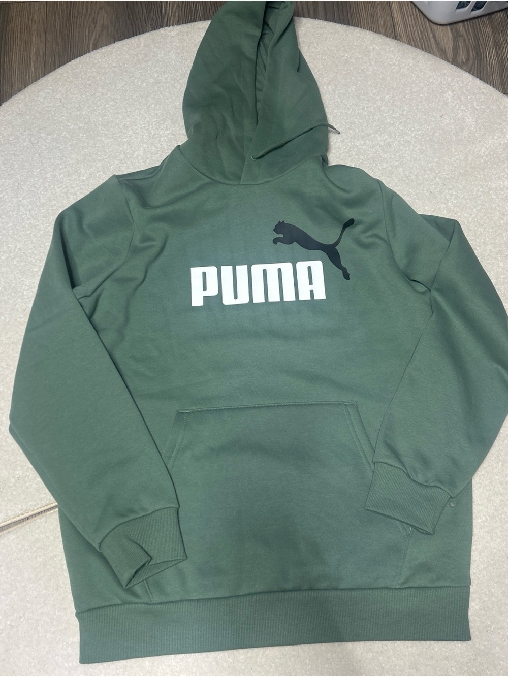 Puma Men’s Olive Green Logo Hoodie
